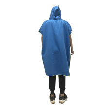 Wholesale Custom Logo Beach Poncho Towel Hooded Beach Towel Surf Poncho For Adults